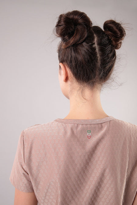 T Shirt with front knot - Nude 4