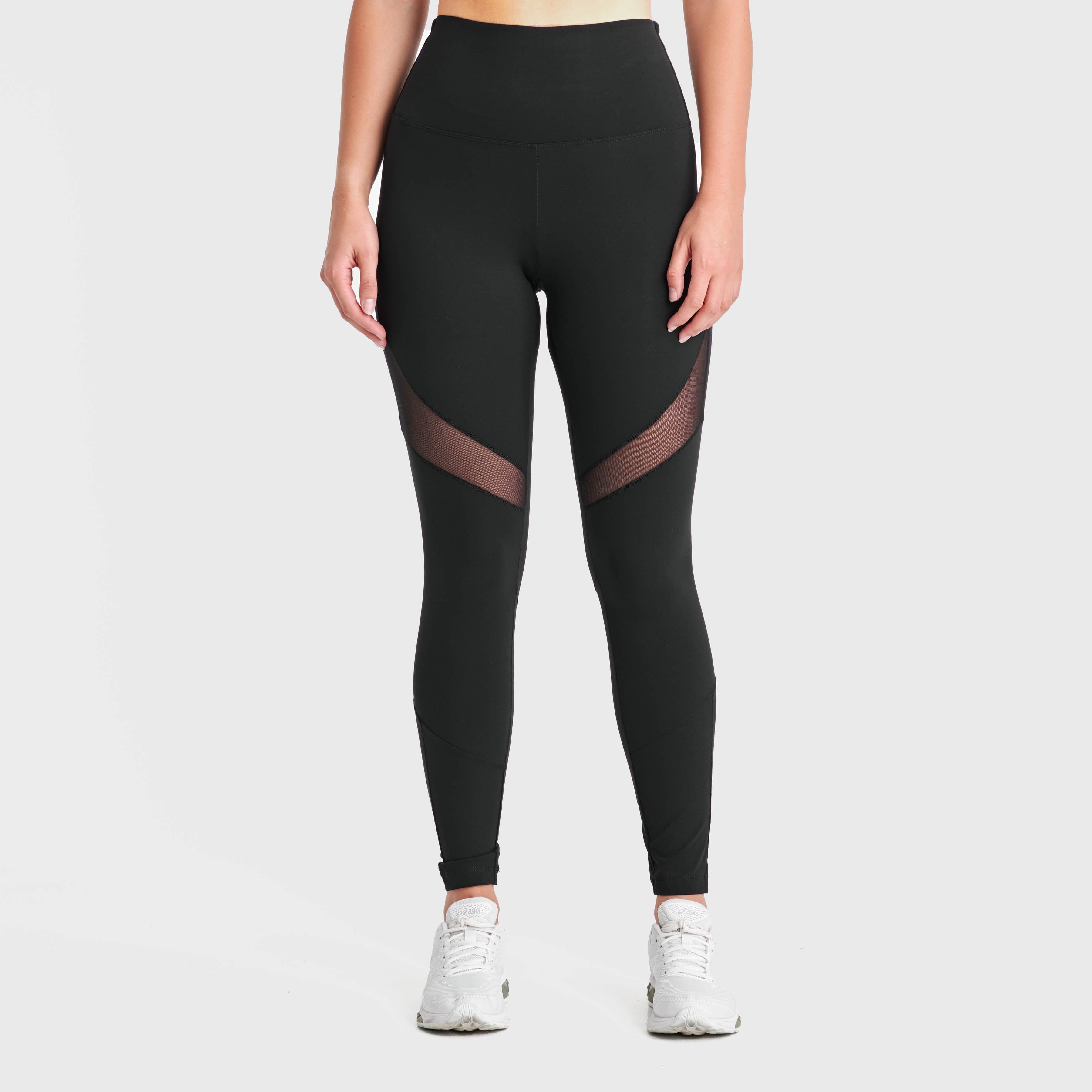 Superfit Diwo Pro With Mesh Detailing - High Waisted - Full Length - Black 1