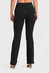 WR.UP® Denim with Front Pockets - Super High Waisted - Flare - Black + Black Stitching 3