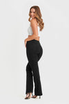 WR.UP® Denim with Front Pockets - Super High Waisted - Flare - Black + Black Stitching 7