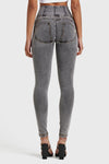 WR.UP® Denim - High Waisted - Full Length - Grey + Yellow Stitching 5
