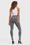WR.UP® Denim - High Waisted - Full Length - Grey + Yellow Stitching 8