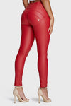 WR.UP® Faux Leather - High Waisted - Full Length - Red 2
