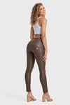 WR.UP® Faux Leather - High Waisted - 7/8 Length - Chocolate 6