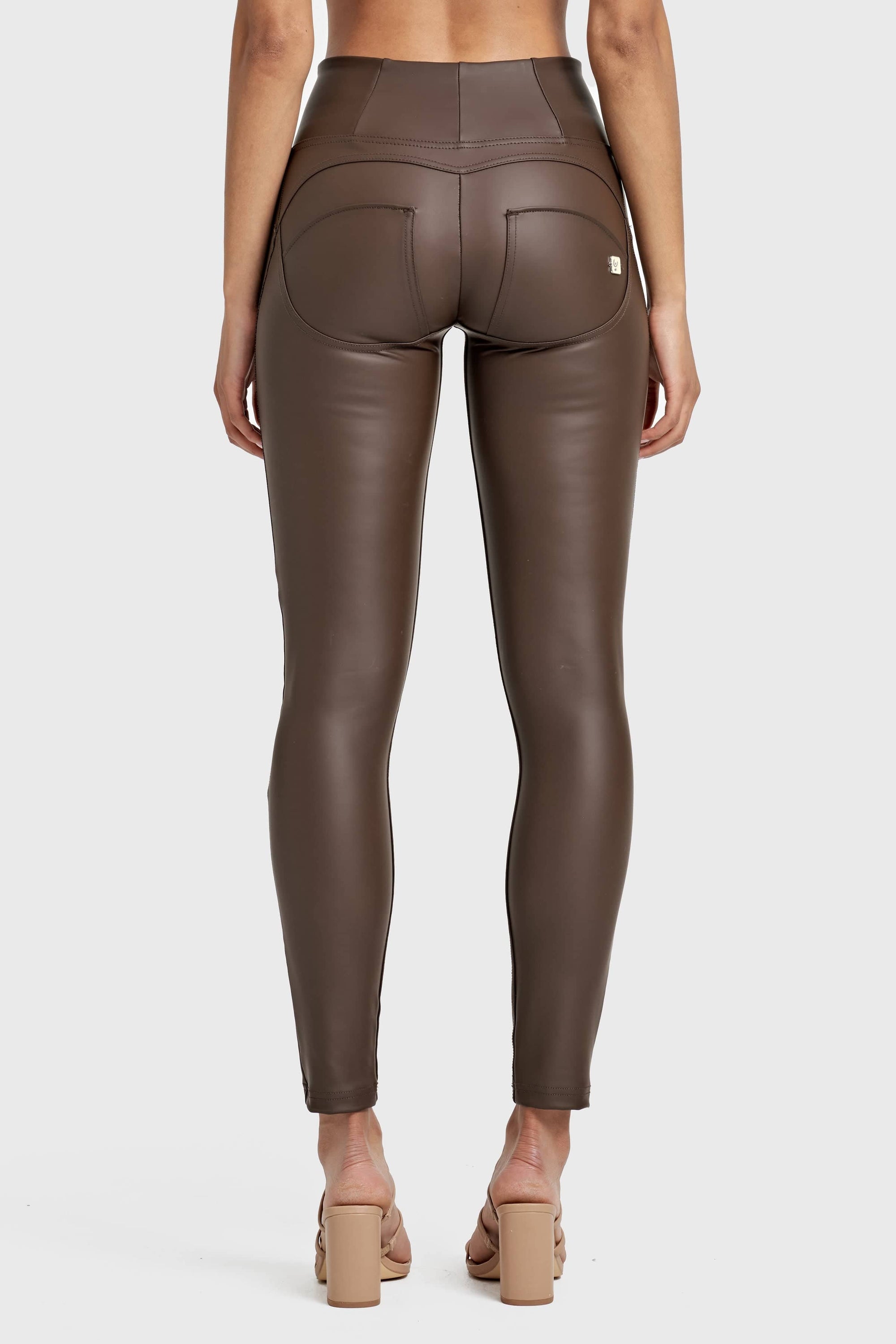 WR.UP® Faux Leather - High Waisted - Full Length - Chocolate 8