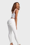 WR.UP® Faux Leather - High Waisted - Full Length - White 4