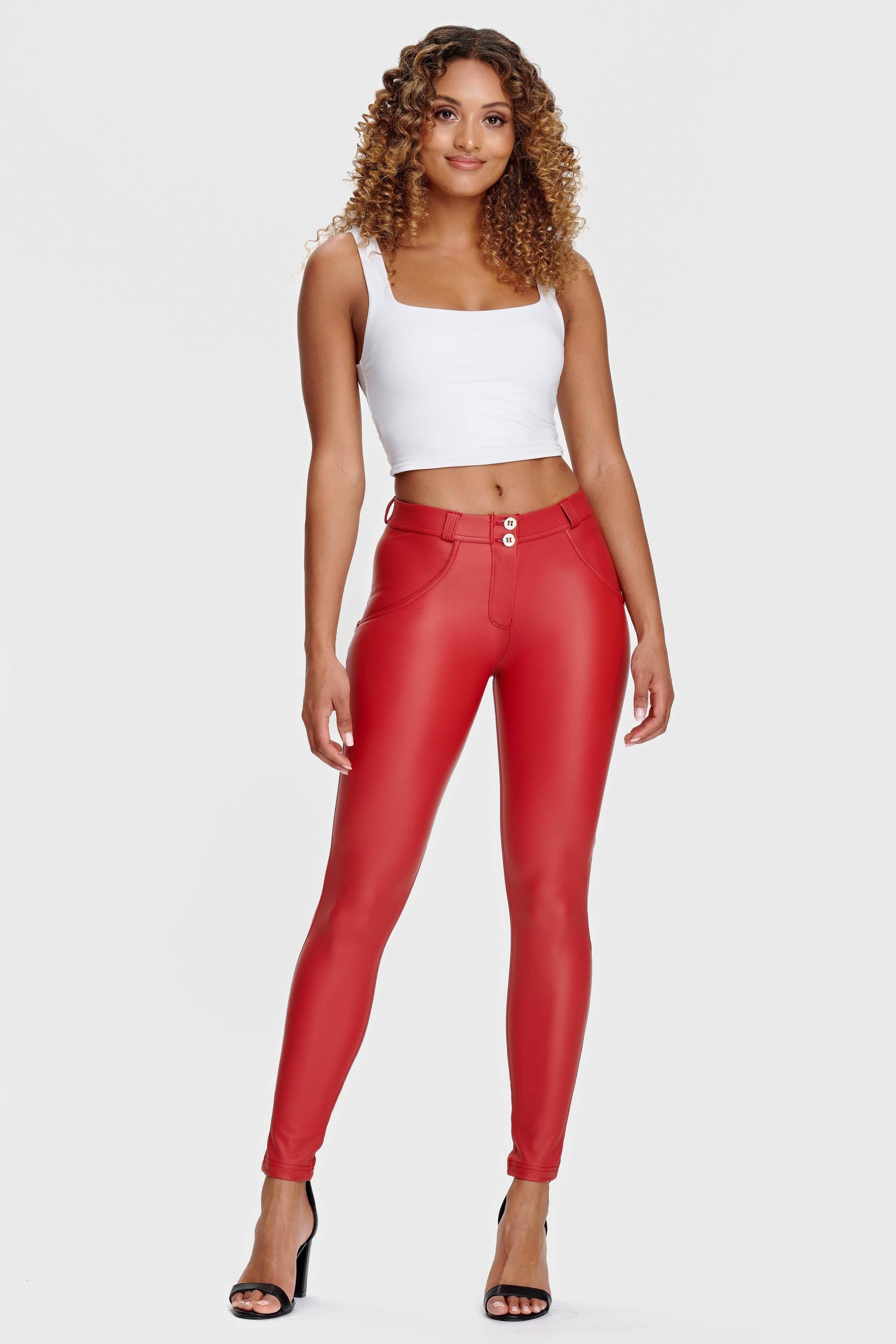 WR.UP® Faux Leather - Mid Rise - Full Length - Red 5