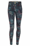 WR.UP® Diwo Trousers - Mid Rise - Full Length - Green and Red Floral 5