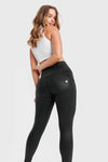 WR.UP® Denim Limited Edition - High Waisted - Full Length - Coated Black + Black Stitching 1