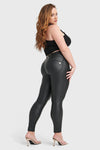 WR.UP® Curvy Faux Leather - High Waisted - Full Length  - Black 3