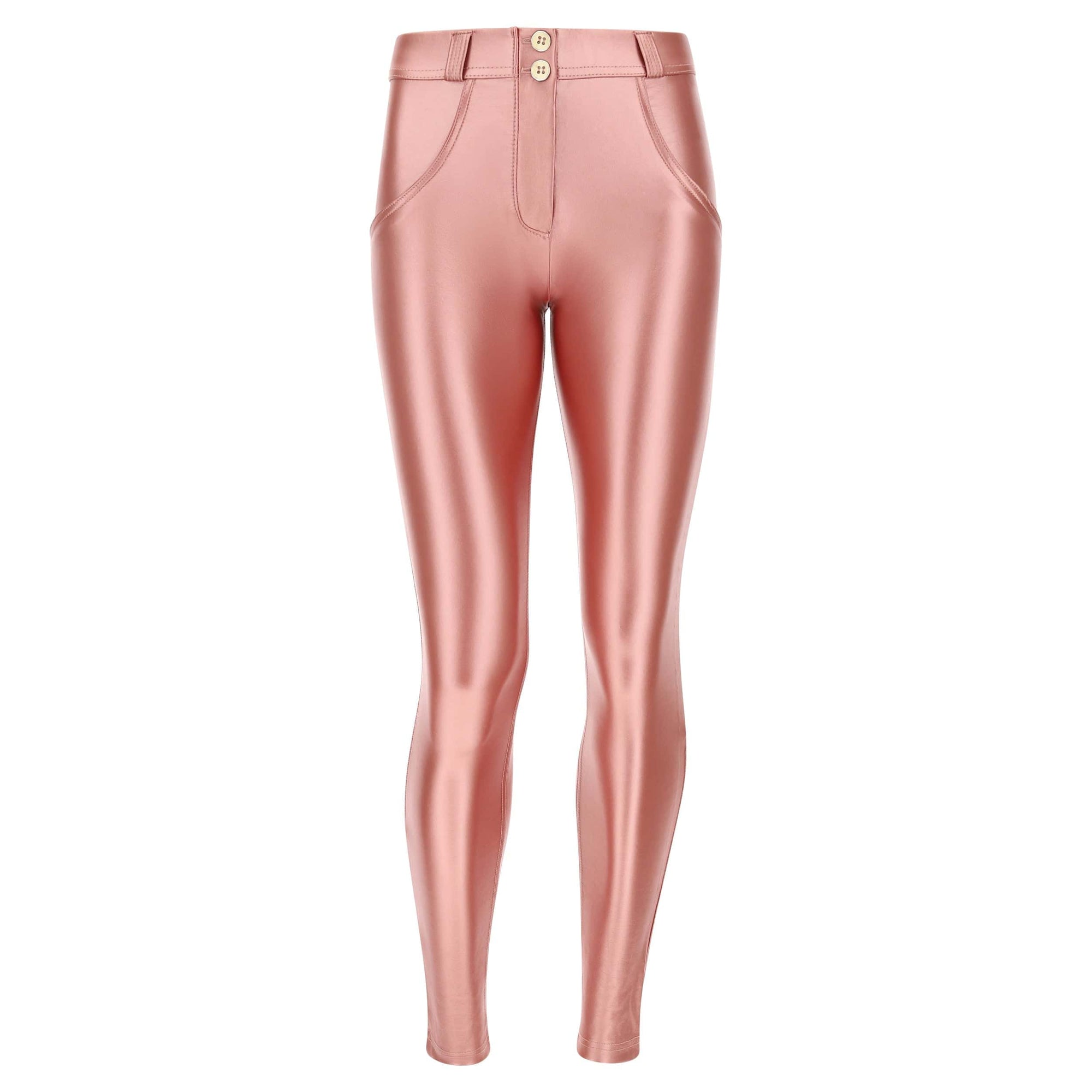 WR.UP Metallic Faux Leather - Mid Rise - Full Length - Pink 2