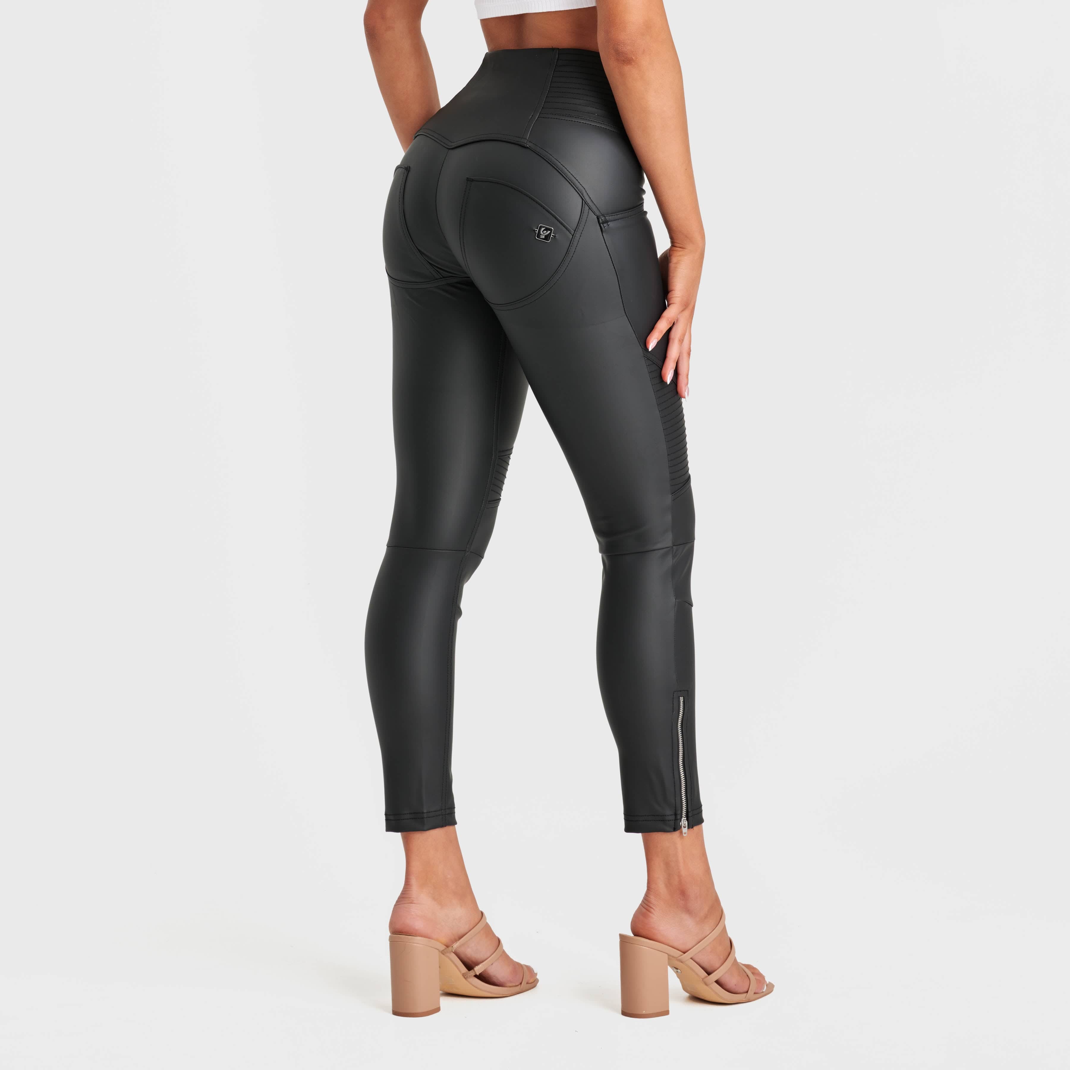 WR.UP® Biker Faux Leather - High Waisted - 7/8 Length - Black 1