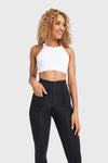 WR.UP® Denim With Front Pockets - Super High Waisted - 7/8 Length - Black + Black Stitching 4