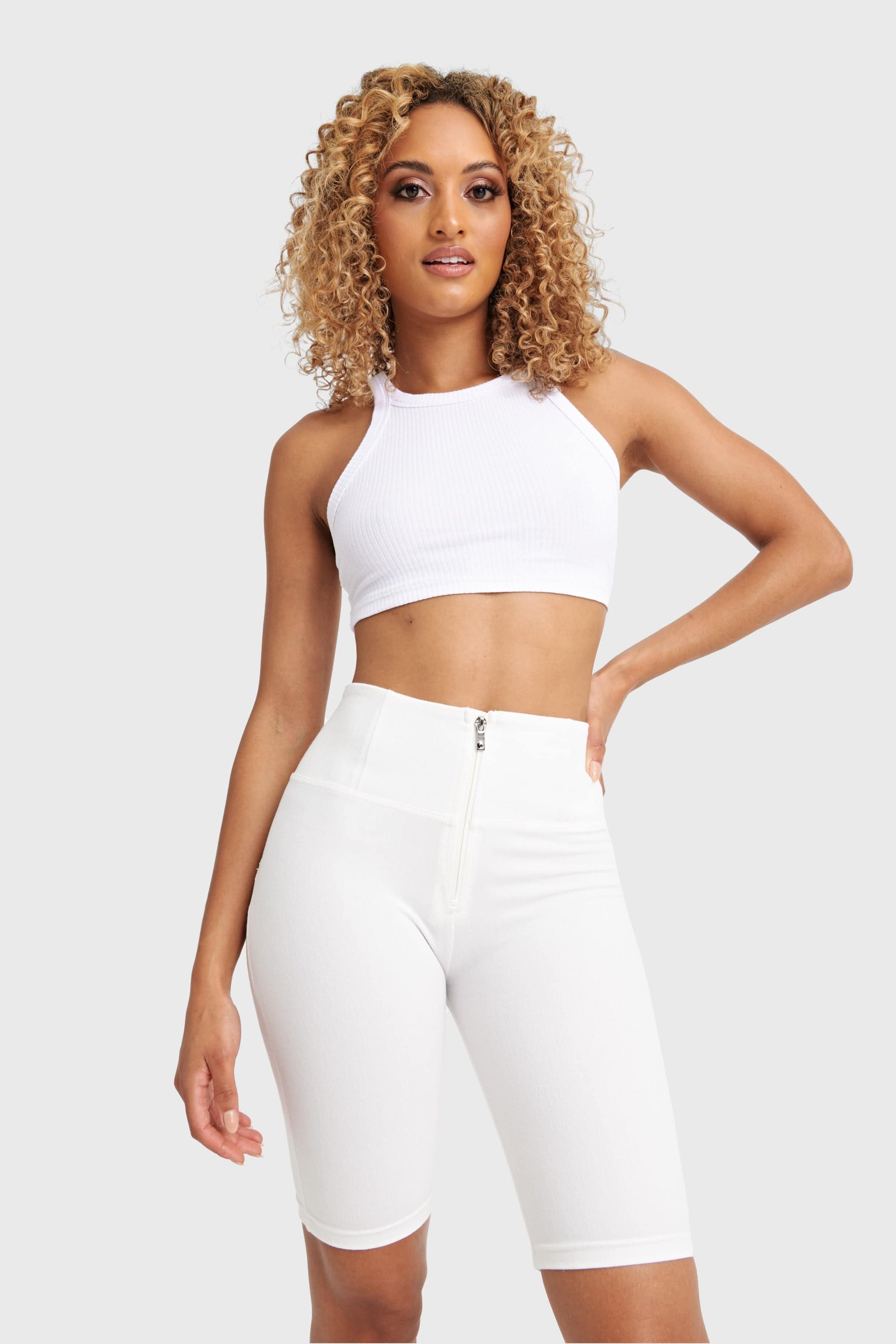 WR.UP® Drill Limited Edition - High Waisted - Biker Shorts - White 6