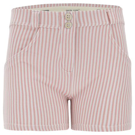WR.UP® Cotton Fashion - Mid Rise - Shorts - White + Pink Stripes 5