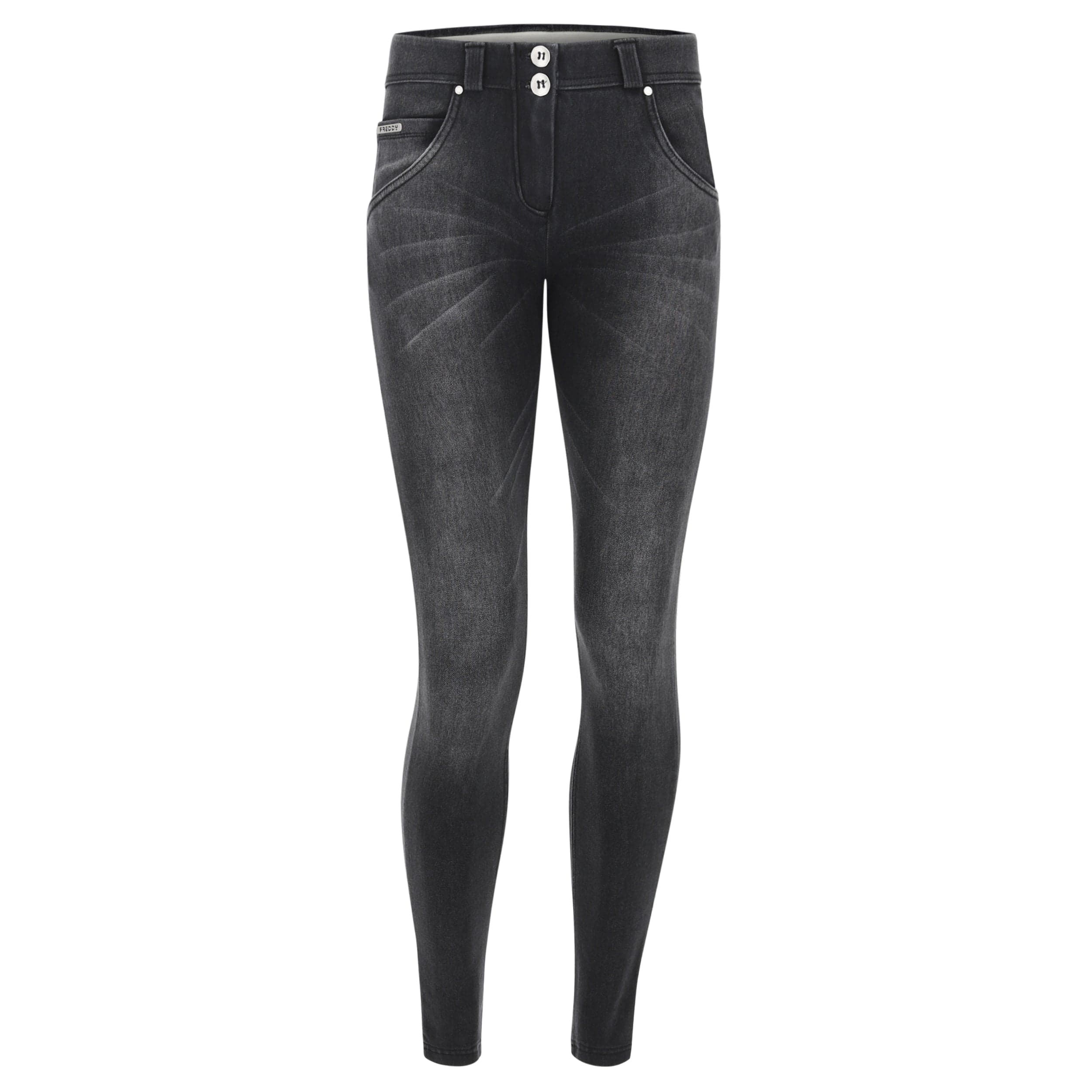 WR.UP® SNUG Jeans - Mid Rise - Full Length - Black + Black Stitching 2