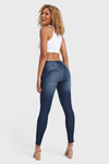 WR.UP® SNUG Jeans - Mid Rise - Full Length - Dark Blue + Blue Stitching 6