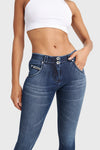 WR.UP® SNUG Jeans - Mid Rise - Full Length - Dark Blue + Blue Stitching 7