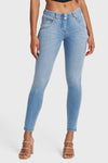 WR.UP® SNUG Jeans - Mid Rise - Full Length - Light Blue + Yellow Stitching 5