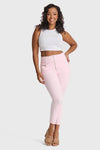 WR.UP® SNUG Curvy Jeans - High Waisted - 7/8 Length - Baby Pink 3
