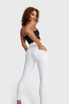 WR.UP® Snug Distressed Jeans - High Waisted - 7/8 Length - White 7