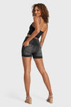 WR.UP® Snug Jeans - High Waisted - Shorts - Black + Black Stitching 6