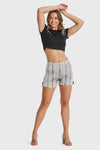 WR.UP® SNUG Jeans Limited Edition - High Waisted - Shorts - Grey + Black Stitching 2