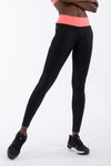 WR.UP® Sport - Mid Rise - Full length - Black + Coral 3