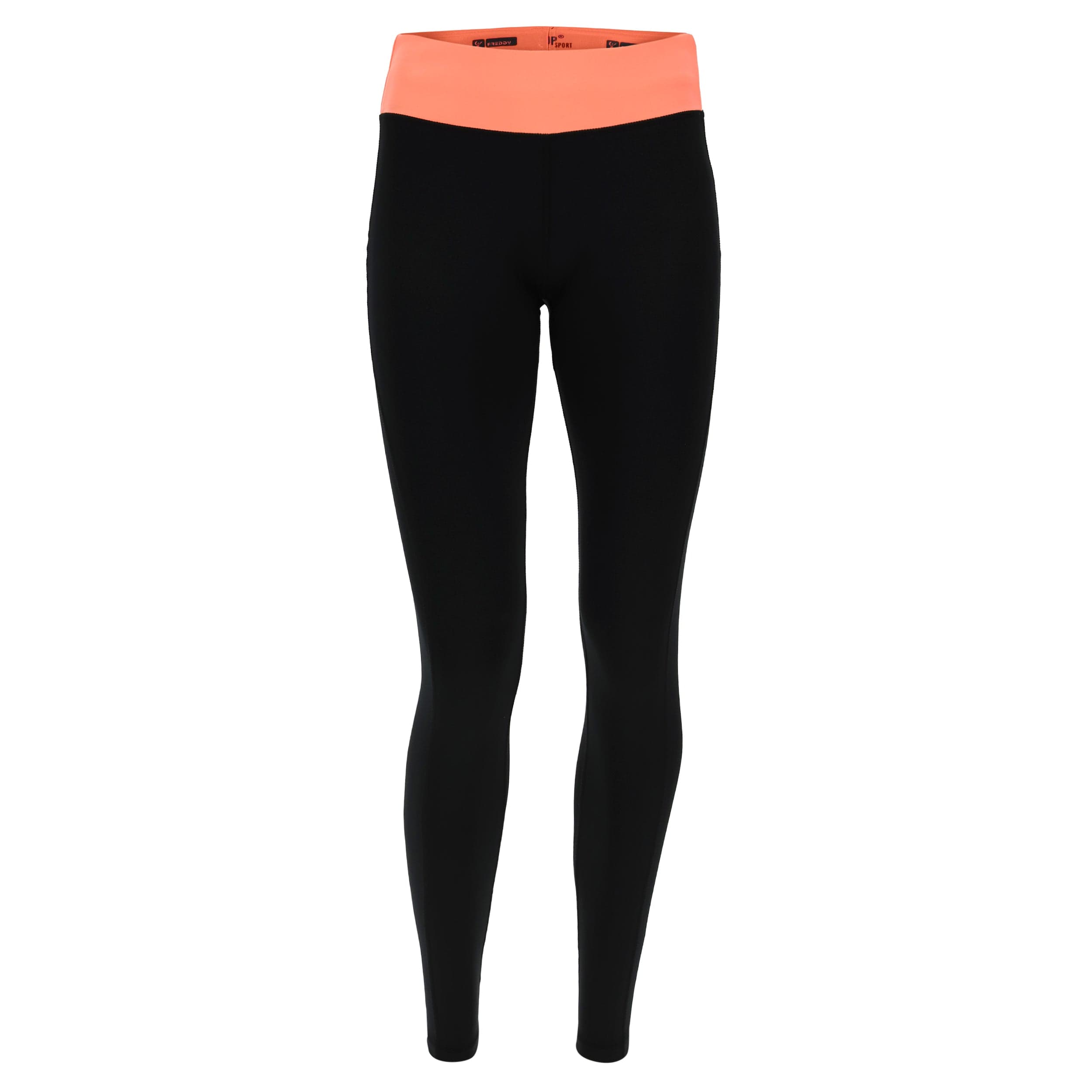 WR.UP® Sport - Mid Rise - Full length - Black + Coral 2