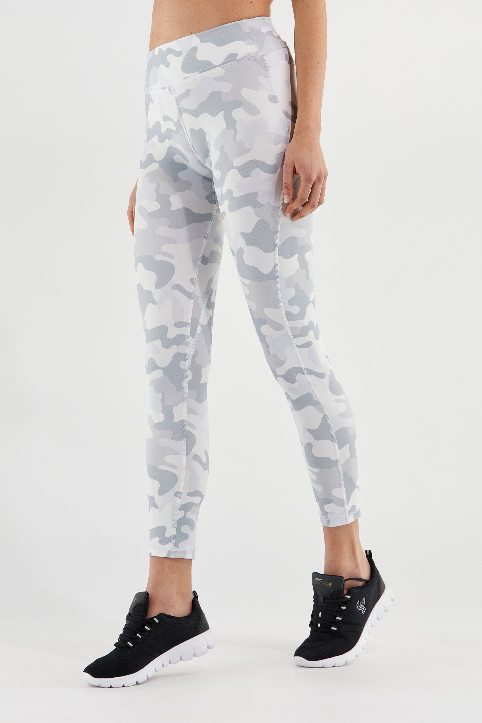 WR.UP® Sport Leggings - Mid Rise - 7/8 Length - White + Grey Camouflage 2