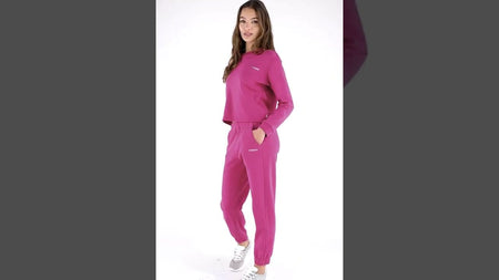 Cotton Terry Joggers - High Waist - Full Length - Candy Pink 6